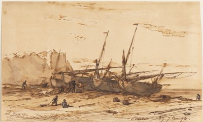 Étretat, 1854 von Charles Emile Jacque