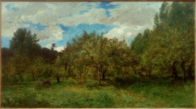 Französischer Obstgarten zur Erntezeit von Charles Francois Daubigny