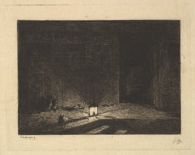 Innenraum eines Gasthauses, 1861-62 von Charles Francois Daubigny