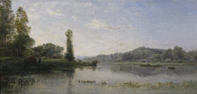 Landschaft mit einem Fluss, 1860 von Charles Francois Daubigny
