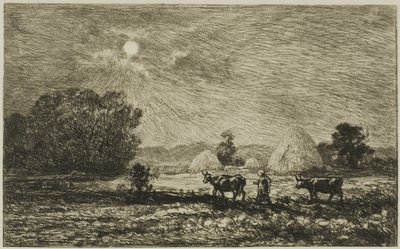 Mondlicht in Valmondois von Charles Francois Daubigny