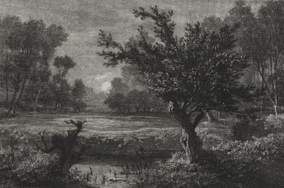 Mondaufgang im Andilly-Tal, 1845 von Charles Francois Daubigny