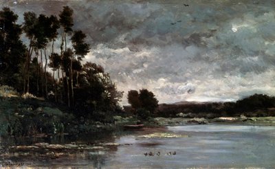 Das Flussufer, 1866 von Charles Francois Daubigny