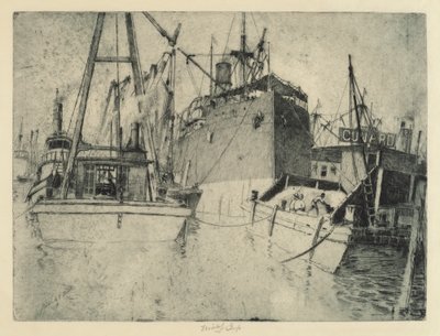 Chelsea Docks, Beladung des Schiffes von Charles Frederick William Mielatz