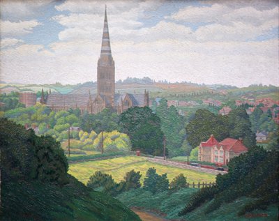 Kathedrale von Salisbury von Charles Ginner