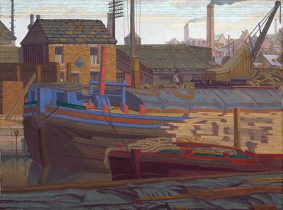 Die Lastkähne, Leeds von Charles Ginner