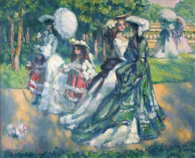 Der Spaziergang im Park, 1902 von Charles Guerin