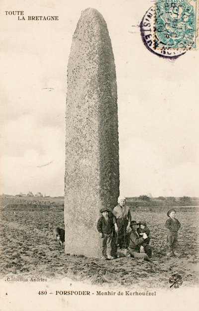 Menhir von Kerhouezel/Porspoder/Finistere/Bretagne/Frankreich von Augustus Kollner