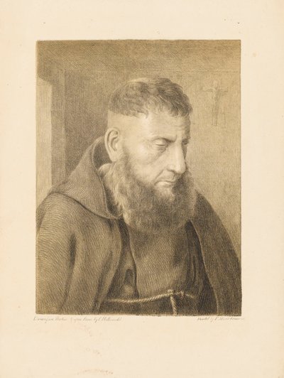 Porträt eines Mönchs von Charles Joseph Hullmandel