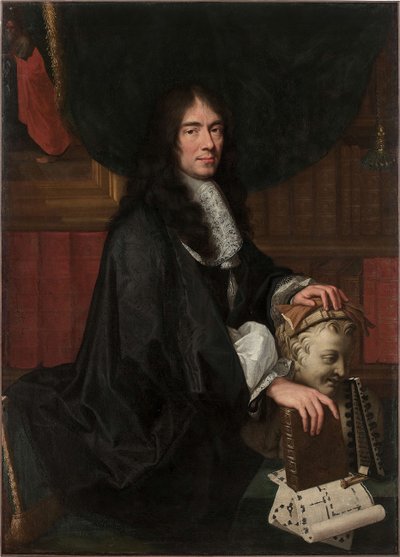 Porträt von Charles Perrault 1628-1703 von Charles Le Brun