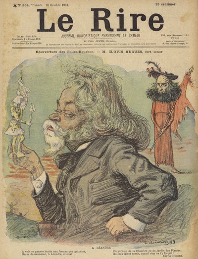 Clovis Hugues, Illustration für Le Rire von Charles Leandre