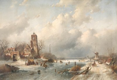 Winterszene von Charles Leickert