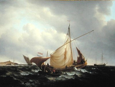 Niederländisches Boot fährt zur See von Charles Martin Powell