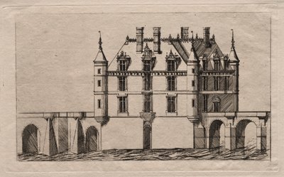 Das Schloss von Chenonceau von Charles Meryon