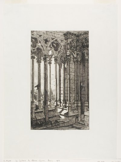Die Galerie von Notre-Dame, Paris von Charles Meryon