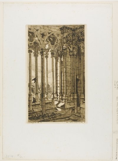 Die Galerie von Notre-Dame, Paris von Charles Meryon