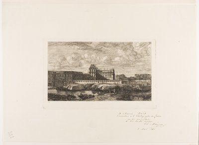 Der Alte Louvre, Paris, 1651 von Charles Meryon