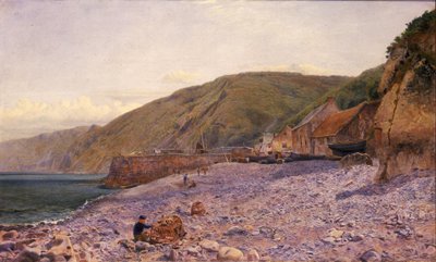 Unter den Kieseln in Clovelly, 1864 von Charles Napier Hemy