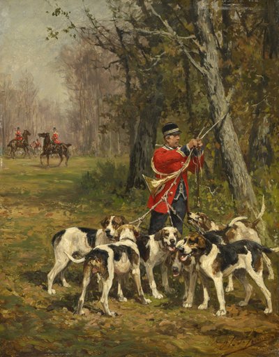 Jagdhunde, ca. 1850-97 von Charles Oliver de Penne