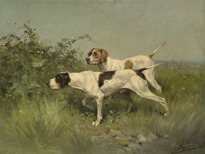 Zwei Zeigerhunde, ca. 1850-?97 von Charles Oliver de Penne