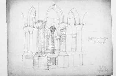 Brunnen im Kreuzgang, Monreale, 1891 von Charles Rennie Mackintosh
