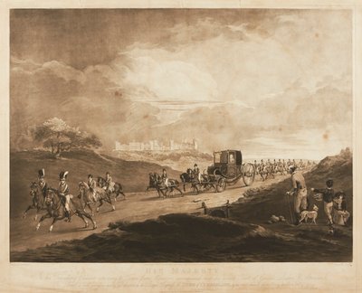 König George III. in seiner Kutsche von Charles Turner