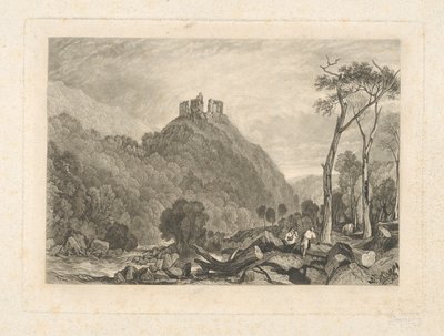 Okehampton Castle, am Fluss Okement von Charles Turner