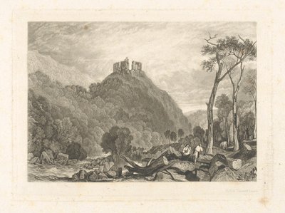 Okehampton Castle, am Fluss Okement von Charles Turner