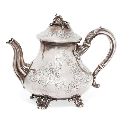Viktorianische Teekanne, 1849 von Charles and Storer Reily