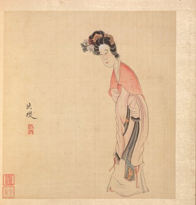 Eine Dame, 1598-1652 von Chen Hongshou