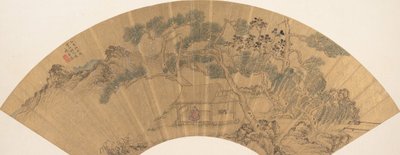Landschaft mit Figur von Chen Jichun