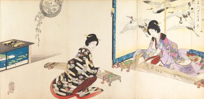 Chiyoda-Schloss Album der Frauen, 1895 von Chikanobu Yoshu