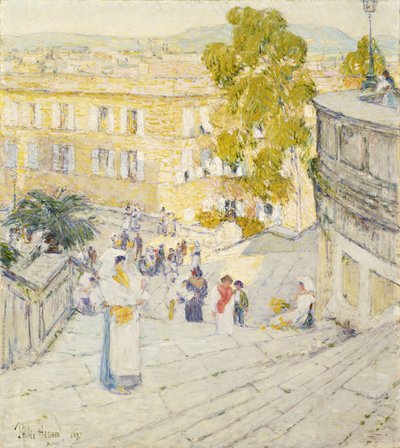 Die Spanische Treppe in Rom von Childe Frederick Hassam