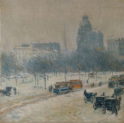 Winter am Union Square von Childe Frederick Hassam