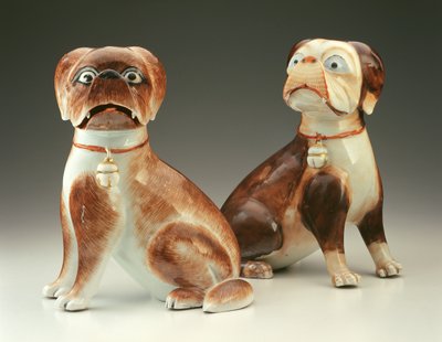 Paar Mops-Hunde von Chinese School