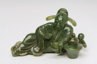 Liegende chinesische Gelehrtenfigur von Chinese School