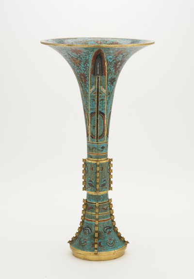Vase in Form eines archaischen Gu, 1662-1722 von Chinese School