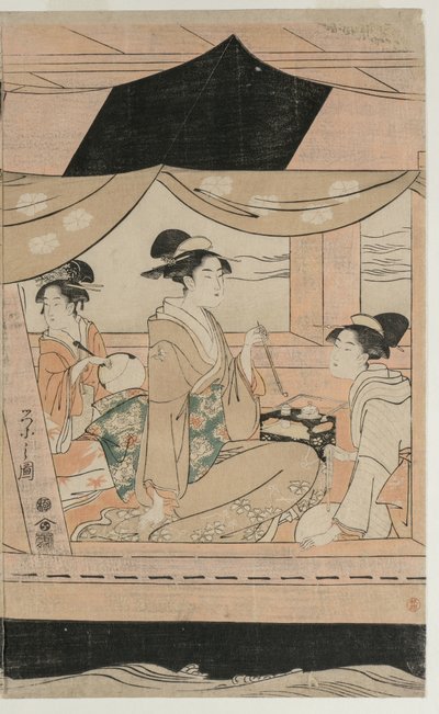 Party auf dem Vergnügungsboot Kawaichimaru von Chobunsai Eishi