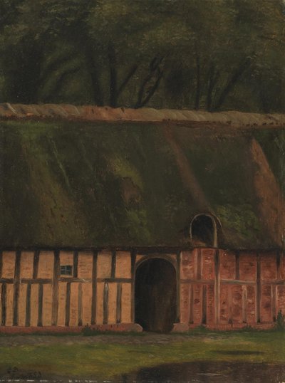 Ein Fachwerkgebäude bei Krabbesholm von Christen Dalsgaard