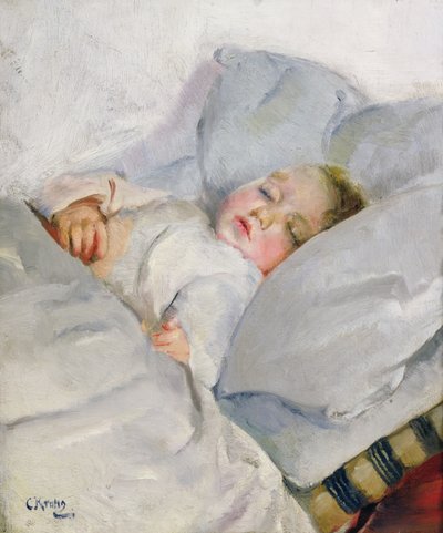 Schlafendes Kind von Christian Krohg