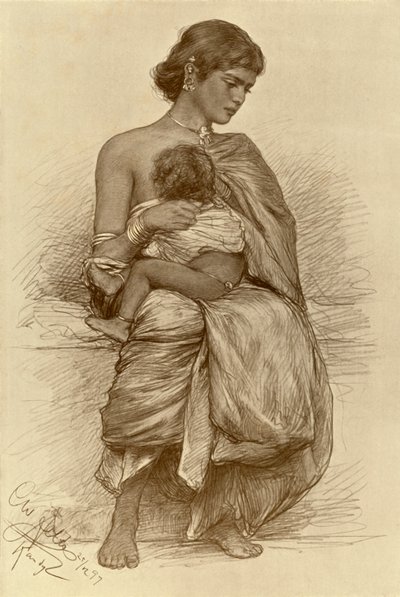 Junge Mutter, Kandy, Ceylon, 1898 von Christian Wilhelm Allers