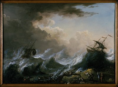 Seesturm und Schiffswrack von Christian Wilhelm Ernst Dietrich