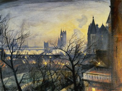 Londoner Dämmerung vom Adelphi von Christopher Richard Wynne Nevinson