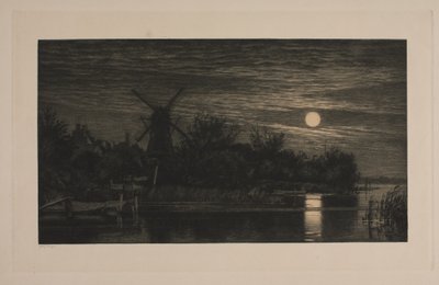 Mondscheinnacht bei Tubæk von Cilius Johannes Konrad Andersen