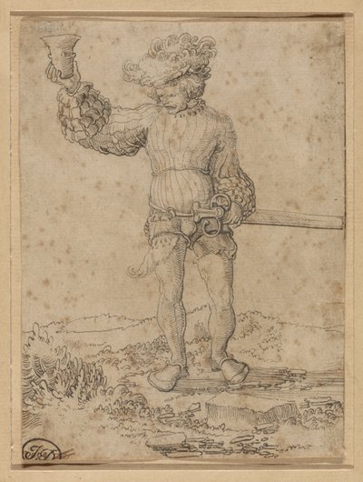 Söldner in einer Landschaft von Circle of Wolf Huber