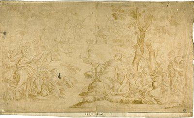 Moses schlägt auf den Felsen von Ciro Ferri