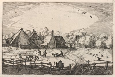 Blekerye aededuyne gelegen (Bauernhöfe und Bleichfelder) von Claes Jansz Visscher