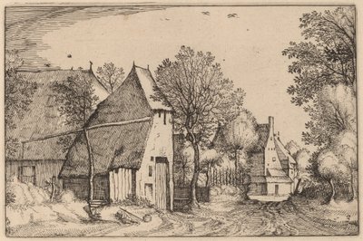 Dorfstraße von Claes Jansz Visscher after Johannes van Doetechum, the Elder after Lucas