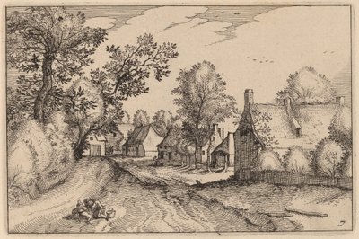 Dorfstraße von Claes Jansz Visscher after Johannes van Doetechum, the Elder after Lucas