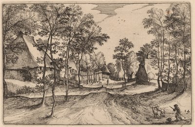 Dorfstraße von Claes Jansz Visscher after Johannes van Doetechum, the Elder after Lucas